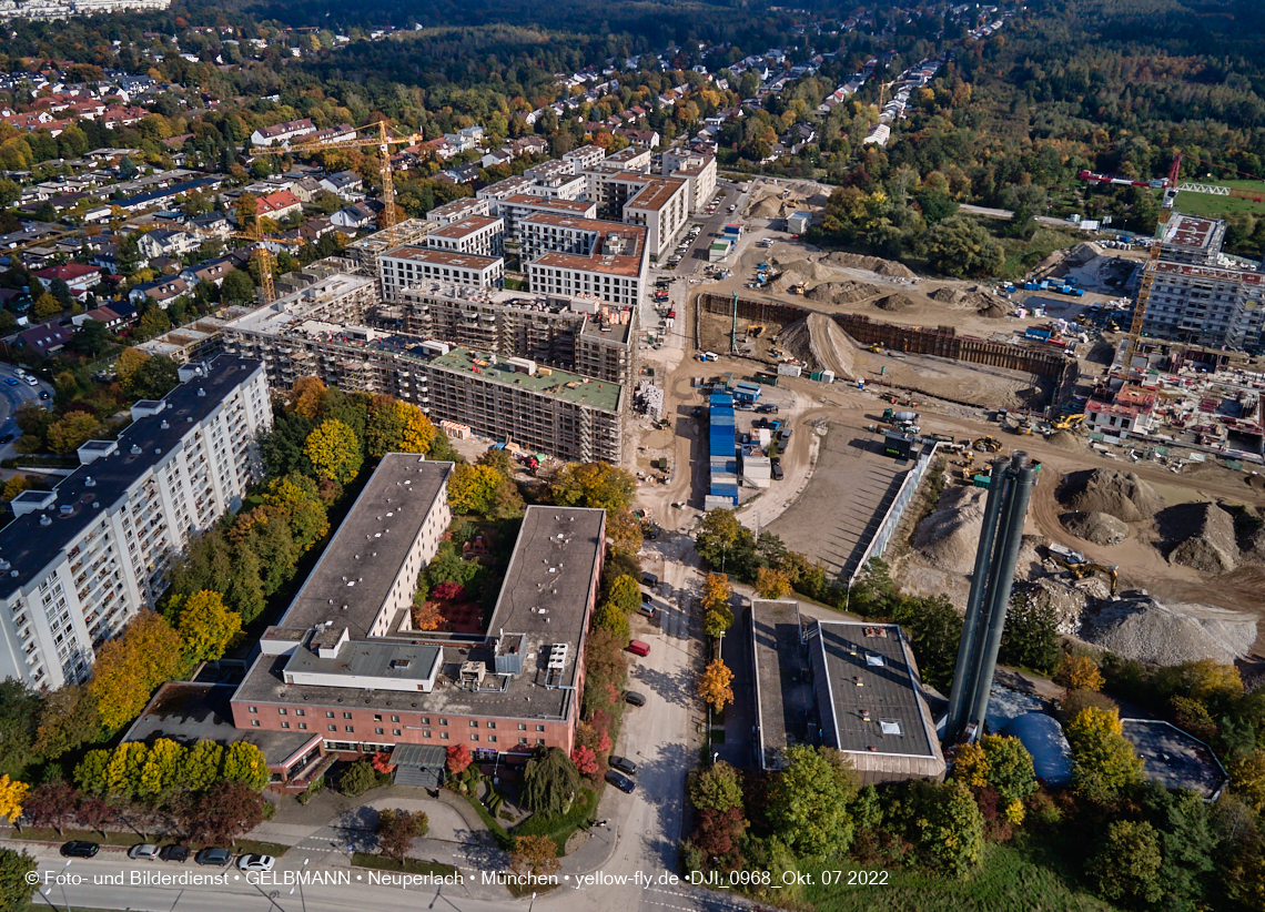 13.10.2022 - Baustelle Alexisquartier und Pandion Verde in Neuperlach